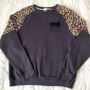 Victoria’s Secret PINK Sweatshirt Grey Leopard M